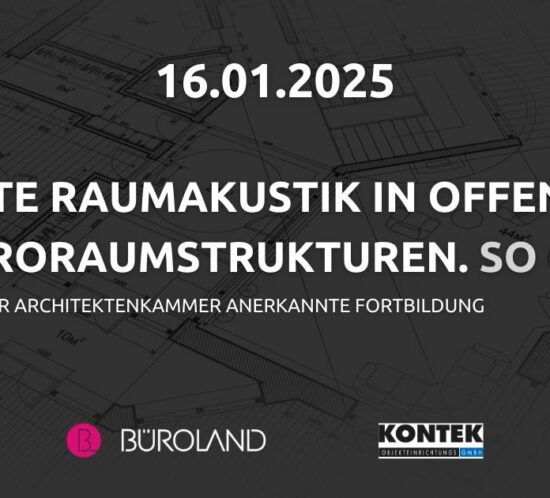 Event - Büroland Chemnitz - Gute Raumakustik in offenen Büroraumstrukturen